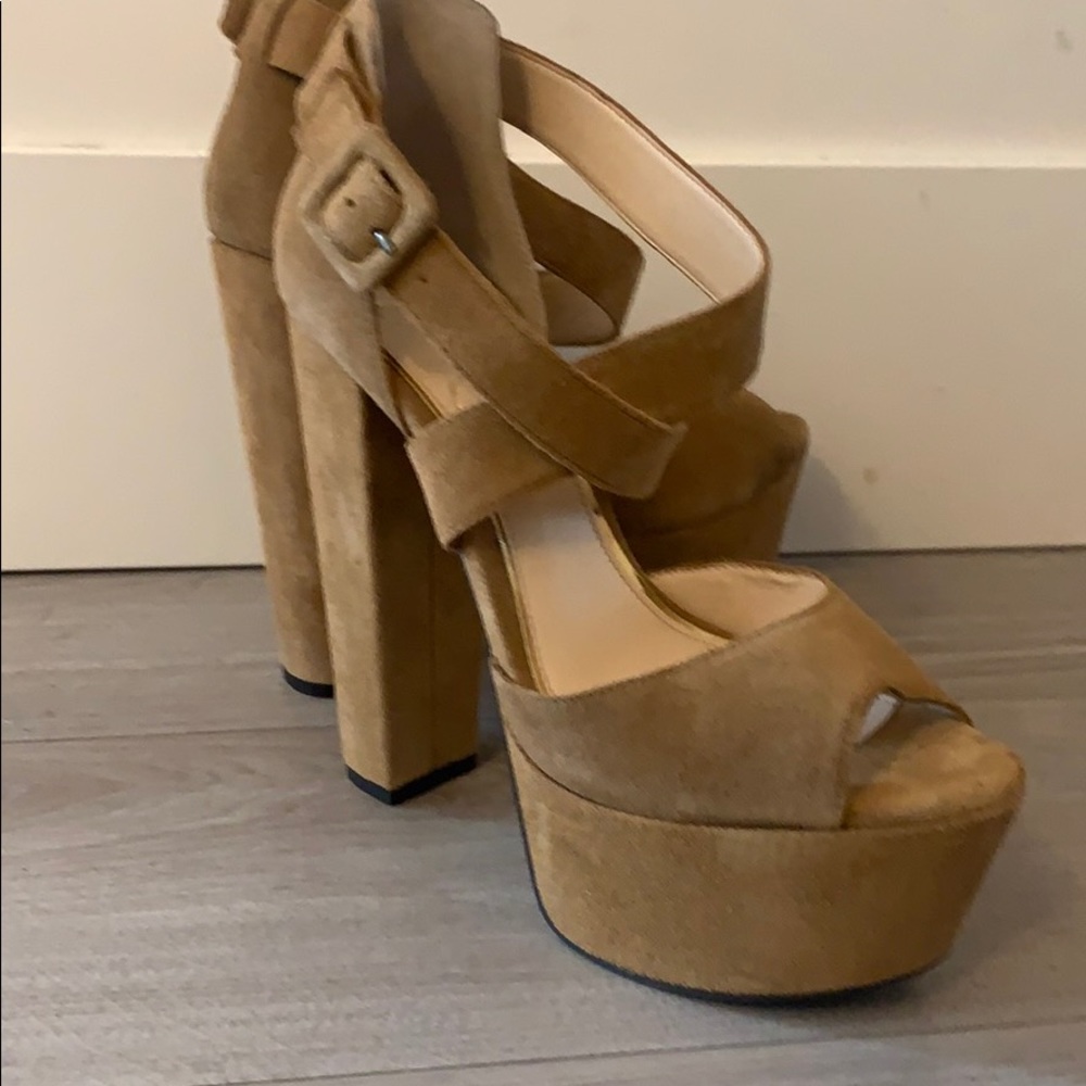 Jessica Simpson suede platform heels